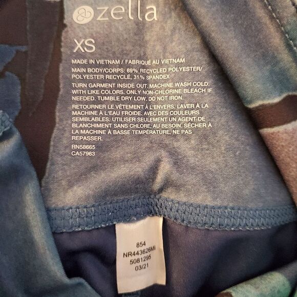 NEW! Zella "Renew" Ultra High Waist Print Leggings - size XS in Blue - Picture 13 of 13